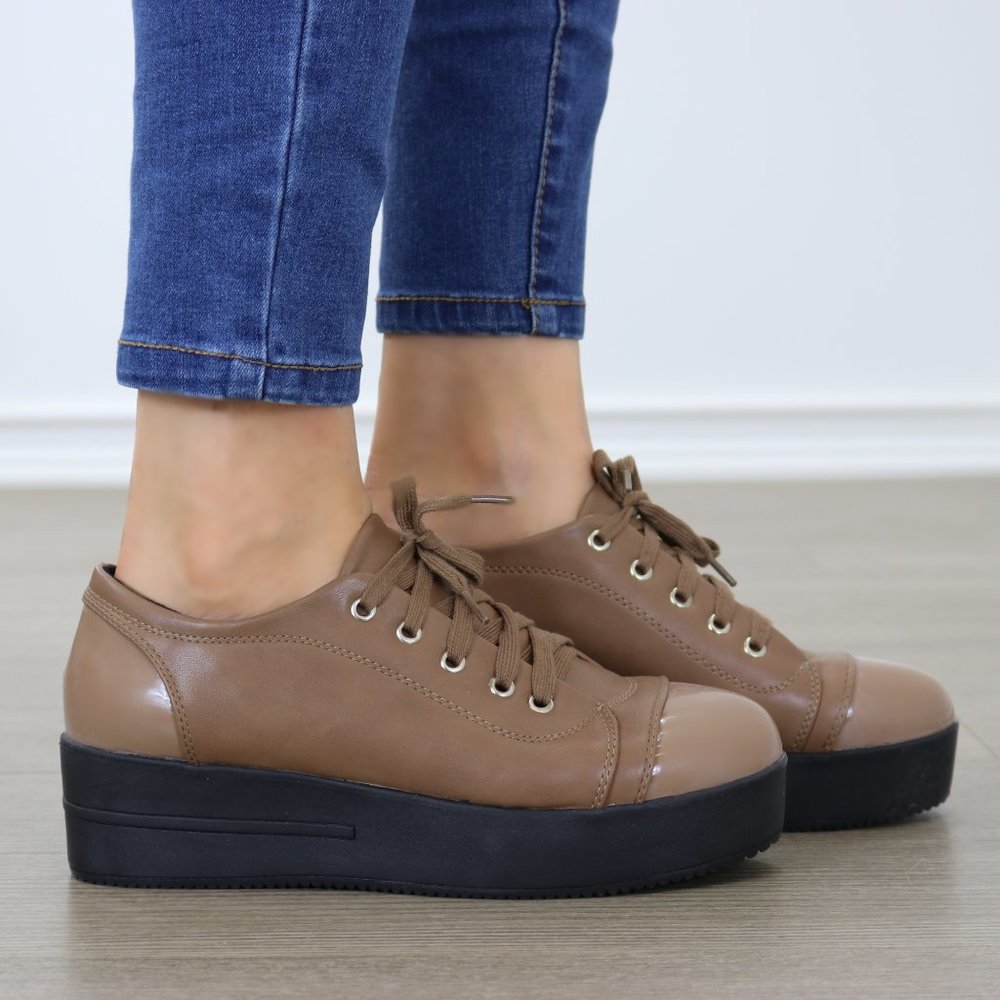 Brown Fashion Creeper Sneakers - Picture 8 of 8